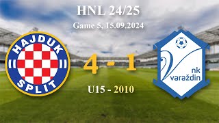 5 2010 U15 Hajduk 41 Varaždin HNL 2425 15092024 croatiafootball hnl [upl. by Noryahs]