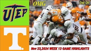 UTEP Miners vs Tennessee Volunteers WEEK 13 GAME HIGHLIGHTS Nov 232024 Mens College Football [upl. by Skinner]