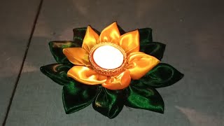 Diya Stand from fabric😍🤩🥰  Diwali decorationfestival special  Decorative Diya 🪔 [upl. by Gabrielli]