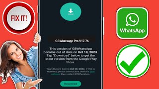 How to Fix GB WhatsApp Update Problem  GbWhatsapp LatestVersion 1776 Update [upl. by Lehctim42]