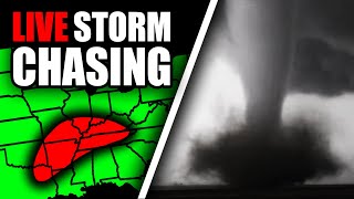 🔴LIVE STORM CHASING MultiState Significant Tornado Outbreak [upl. by Fraze802]