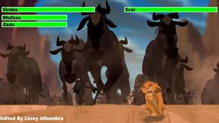 The Lion King 1994 Wildebeest Stampede with healthbars 1K Subscribers Special [upl. by Svensen]