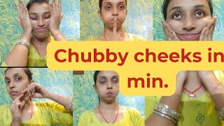 FACE YOGA TO GET CHUBBY CHEEKS IN 5 MIN BY RICHA KUMARI yoga [upl. by Ogaitnas]