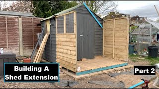 DIY Allotment Shed Extension  Part 2  The Sides [upl. by Ardnazxela]