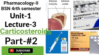 Corticosteroids  PharmacologyII  BSN  4rth semester Unit1 Lecture 3 Part 2 [upl. by Tedric]