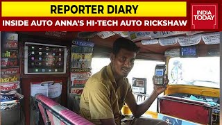 Chennais Auto Anna Offers Gadgets Magazines Newspapers To Passengers  Reporter Diary [upl. by Nylde]