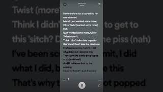 Oliver Twist  arrdee spotify lyrics vibes es [upl. by Nutter637]