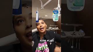 My personal opinion about water flossers  I can’t do it  flossing waterflosser dentalstudent [upl. by Refennej662]