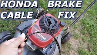 Honda lawn mower wont start or run  brake cable fix [upl. by Olly979]