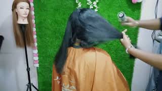 How to U shape u haircut for medium lengthu shaped haircut with layers medium Very easy U hair cut [upl. by Anera]