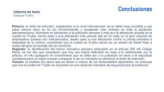 El delito de extorsión y su afectación en la situación económica de las mypes en Trujillo Perú2024 [upl. by Julius]