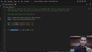 Ingresar el numero de mes 112 y el año el programa debe mostrar cuántos días tiene el mes [upl. by Eikcir261]