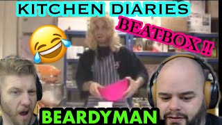 It’s beatbox   BEARDYMAN  KITCHEN DIARIES  Beatbox  Metalheads Reaction [upl. by Aynahs]