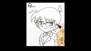 Drawing Detective Conan anime shorts detectiveconan fyp [upl. by Duggan]