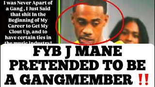 FYB J Mane ADMITS To Not Being A Gang Member Only Claimed A Gang For Clout amp Ties In The Music Biz [upl. by Barabas]