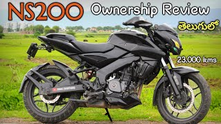 23000 kms NS 200 Ownership Review BS4 In Telugu Is It Worth Buying NS NS200 [upl. by Annek]