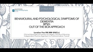 Behavioral and Psychiatric Symptoms of Dementia BPSD Out Of The Box Approach [upl. by Notrab550]