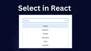 Select in React JS Example [upl. by Rysler]