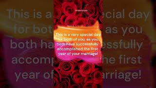 Best 1st Wedding Anniversary Wishes for Couple  Wedding Anniversary  Message for Couple [upl. by Aisanahta]