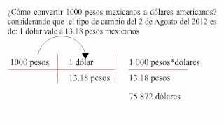 ¿Cómo convertir pesos mexicanos a dólares americanos [upl. by Madelyn]