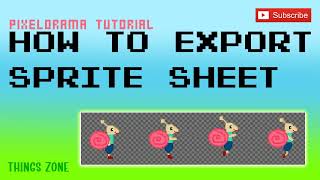 Pixelorama TutorialHow to Export Sprite Sheet Cómo exportar hoja de Sprite Pixel Art [upl. by Isia]