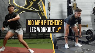 Lower Body Workout With A 100 MPH Pitcher [upl. by Analahs]