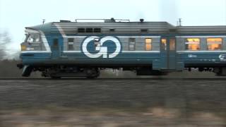 Гонка с дизельпоездом ДР1А II поезд ТаллинСПб  Race with DR1A DMU TallinnSPetersburg train [upl. by Martijn61]