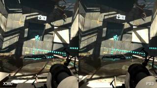 PORTAL 2 quotPS3 vs XBOX 360quot Graphics Comparison SPLIT SCREEN [upl. by Worden]