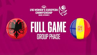 Albania v Andorra  FIBA U16 Womens European Championship 2022  Division C [upl. by Nyllewell]