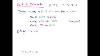 Proof by contrapositive [upl. by Olwen663]