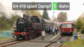 64 419 spielt Dampf SBahn zwischen Betzdorf und Daaden [upl. by Mikah]