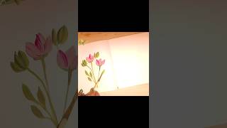 trendingshorts drawing art shortsvideo beautiful flowers painting idea cloth painting design [upl. by Darrill]