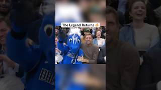 Dirk Nowitzki returns home for the Mavs game 🔥🐐 dirknowitzki nba celebrity [upl. by Matelda]