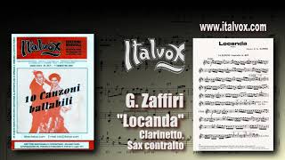 G Zaffiri quotLocandaquot Polka Fisa Clarinetto Sax Partitura completa Midi Mp3 Base [upl. by Abibah]