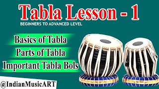 Learn Tabla Lesson  1  Basics of Tabla Parts Important Bols [upl. by Atilef808]