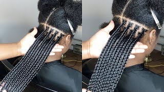 BRAIDS CLASS Get Perfect box braids size Parting size for spacing and Fullness  Gripping roots [upl. by Codel442]