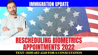 Immigration Update RESCHEDULING BIOMETRICS APPOINTMENTS 2022 [upl. by Keily]