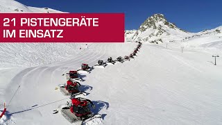 Ausfahrt Pistengeräte Ischgl März 2019 Silvretta Arena Pistenbully Samnaun [upl. by Anayt]