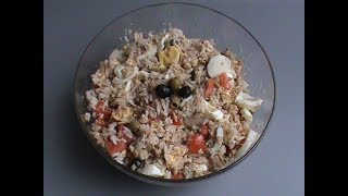 Salade de riz pour 5 personnesRice salad for 5 people [upl. by Lrae253]