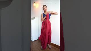 Nauvari Saree Draping 🪷 sareedrapping nauvarisaree saree satisfying sarees sareelove blouse [upl. by Annissa]