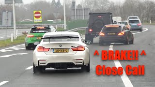 Supercars Accelerating Onto Slippery Highway Close Calls  600LT 7R FType R M4 Akra G500 4x4 [upl. by Eicul128]