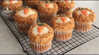 Adorable Eggless Moist Carrot Cupcakes for Easter [upl. by Barbara-Anne]