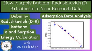 Adsorption Data Analysis How to FitApply DubininRadushkevich DR Isotherm to Your Research Data [upl. by Eisdnil]