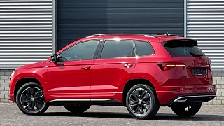 Skoda NEW Karoq Sportline 2023 in 4K Velvet Red Metal 18 inch Procyon walk around amp detail inside [upl. by Dolloff]