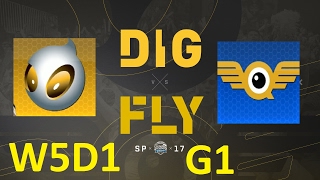 DIG vs FLY Game 1 Highlights  2017 NALCS SPRING SPLIT  WEEK 5 DAY 1 [upl. by Neraa]