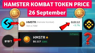 Hamster kombat token price 26 september  26 september hamster kombat  Hmstr token price today [upl. by Lucia578]