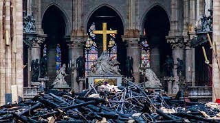 Inside NotreDame Cathedral after the fire [upl. by Lunn]