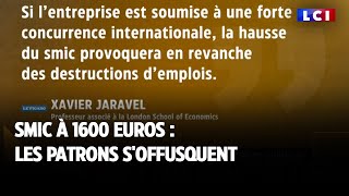 SMIC à 1600 euros  les patrons soffusquent [upl. by Coad]