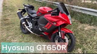 Hyosung GT650R review  2018 Hyosung red edition [upl. by Nale]