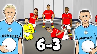 Man City vs Man United63 Goals Highlights Haaland Foden HatTrick [upl. by Rehpetsirhc]